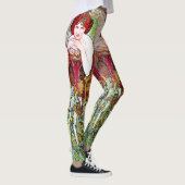Leggings Alfons Mucha 1900 les pierres précieuses vertes (Droite)