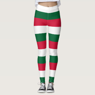 Leggings Algérie Couleurs du drapeau national Horizontal