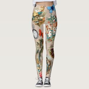 Leggings Alice à Wonderland Cheshire Cat Characters