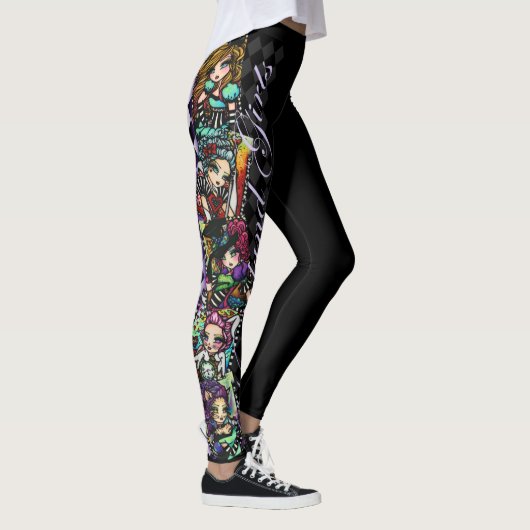 Leggings Alice chez le chat fou de Cheshire de chapelier de (Droite)