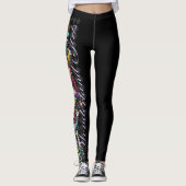 Leggings Alice chez le chat fou de Cheshire de chapelier de (Devant)