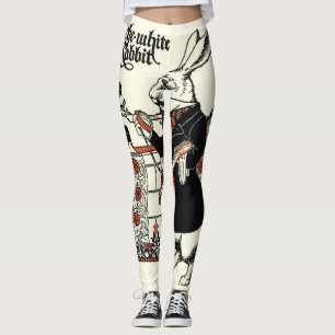 Leggings Alice White Rabbit Classic Wonderland
