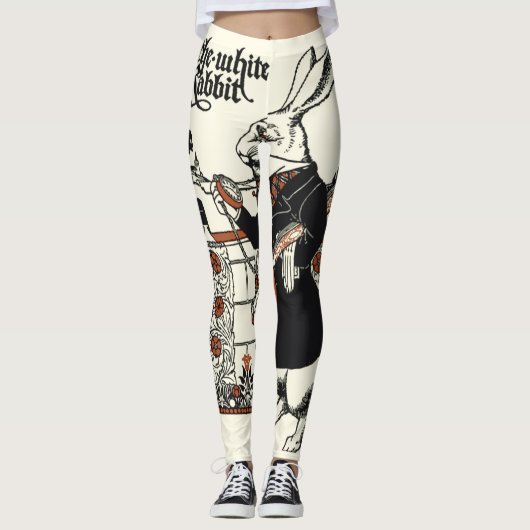 Leggings Alice White Rabbit Classic Wonderland (Devant)