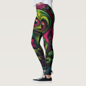 Leggings alien amour crâne drôle bonne humeur chanceux (Gauche)