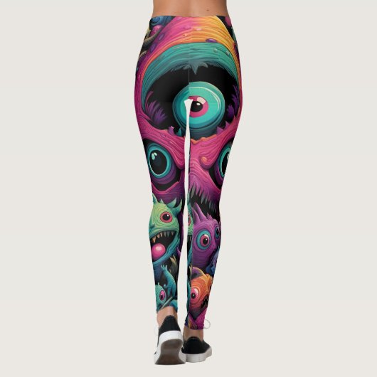 Leggings alien love hero drôle heureux sain (Dos)