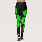 Leggings Alien vert clair circulaire Abstrait (Dos)