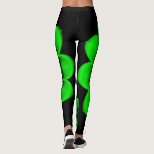 Leggings Alien vert clair circulaire Abstrait (Dos)