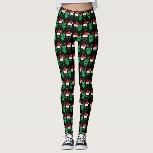 Leggings Aliens de Noël (Devant)
