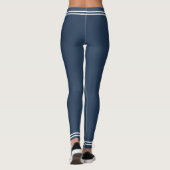 Leggings Alimenté par plante Vegan bleu minimal (Dos)