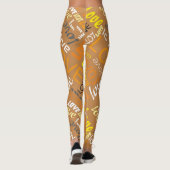 Leggings Alive Orange Gallery Love Words Art (Dos)