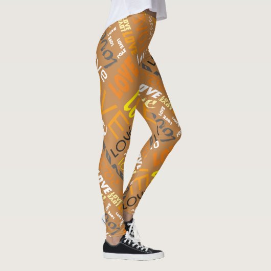 Leggings Alive Orange Gallery Love Words Art (Droite)