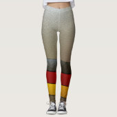 Leggings Allemagne - couleurs du drapeau - Chrome par Shirl (Devant)