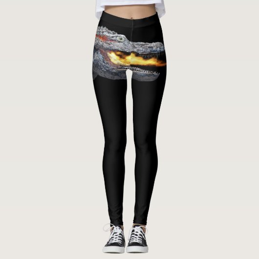 Leggings Alligator cracheur de feu (Devant)