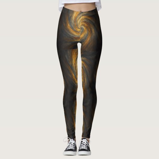 Leggings Alloyflux de Whirlshade — Un tourbillon de feu liq (Devant)