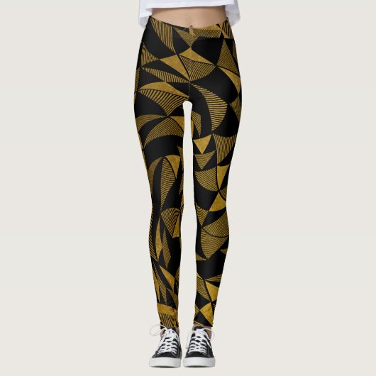 LEGGINGS ALOCADO PATRON DE FIGURAS COLOR ORO (Devant)