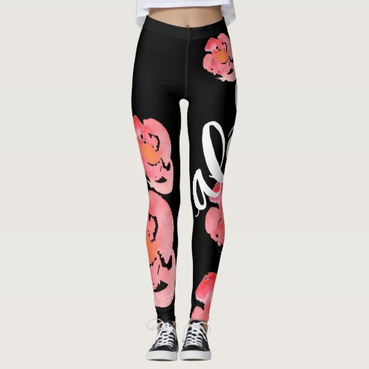Leggings Aloha guêtres florales (Devant)