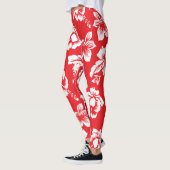 Leggings Aloha Hawaiian Hibiscus motif floral (Gauche)