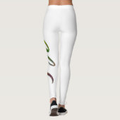Leggings Aloha - lettrage tropical de couleur - nature (Dos)