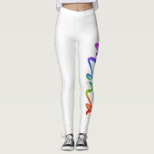 Leggings Aloha - lettrage tropical de couleur - voiles et (Devant)