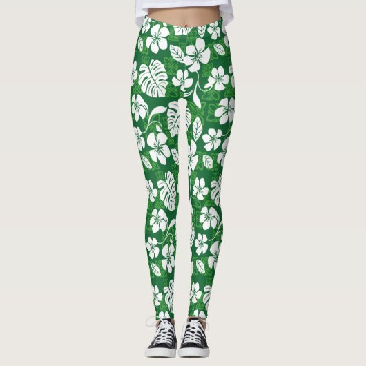 LEGGINGS ALOHA VENDREDI (VERT) (Devant)