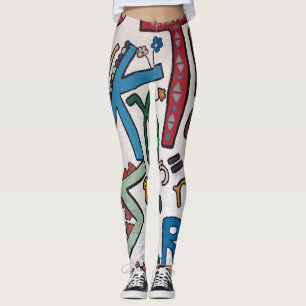 Leggings Alphabet Coloré