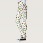 Leggings Alphabet de plantes et d'herbes (Gauche)