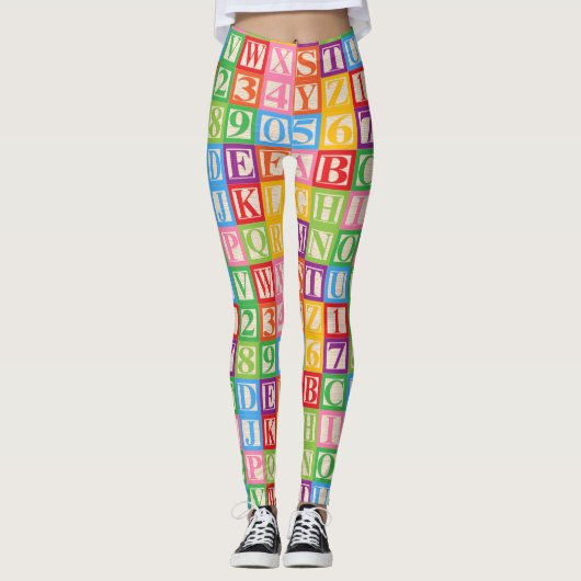 Leggings Alphabet et chiffres (Devant)