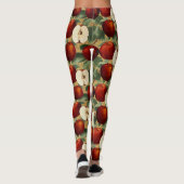 Leggings Alphabet vintage en or de la pomme rouge (Dos)