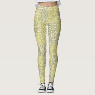 Leggings Alphabets Motif 02 YW 2Tonesx4.bw Lyellow BG
