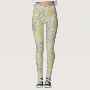 Leggings Alphabets Motif 02 YW 2Tonesx4.bw Offwhite BG