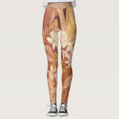 Leggings Alphonse Mucha Art Nouveau Détail floral (Devant)