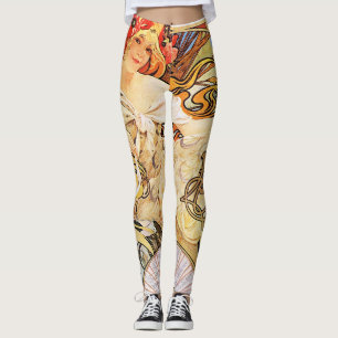 Leggings Alphonse Mucha Biscuits Lefevre-Utile