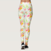 Leggings Alstroemeria floral Légumineuses d'art du lys péru (Dos)