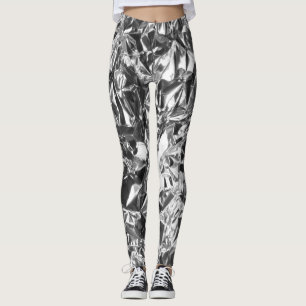 Leggings Aluminium Foil Design couleur argent