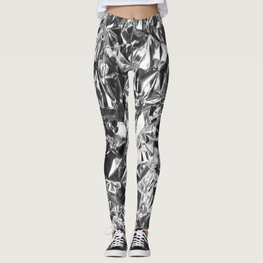 Leggings Aluminium Foil Design couleur argent (Devant)