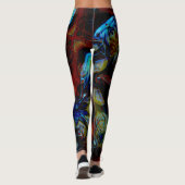 Leggings amandes Abstraites sous vitre foncé déformé (Dos)