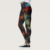 Leggings amandes Abstraites sous vitre foncé déformé (Gauche)