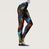 Leggings amandes Abstraites sous vitre foncé déformé (Droite)