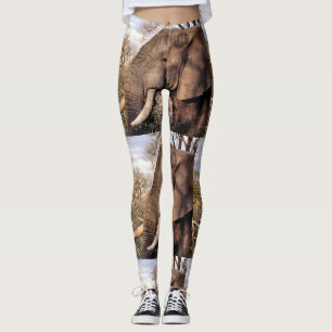 Leggings Amant d'éléphant de faune
