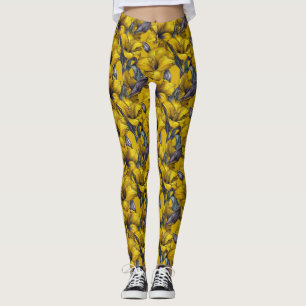 Leggings Amaryllis Pétale de Levage de Poids Jaune Merci