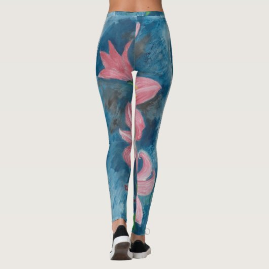 Leggings amaryllis rose (Dos)
