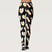 Leggings Amateur du petit-déjeuner Bacon et oeufs Watercolo (Dos)