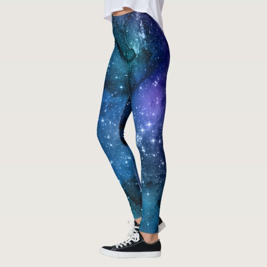 Leggings Amateurs de galaxie Starry Space Blue Sky White Sp (Gauche)