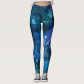 Leggings Amateurs de galaxie Starry Space Blue Sky White Sp (Devant)