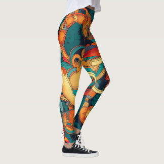 Leggings Amazonie vintage | Motif coloré
