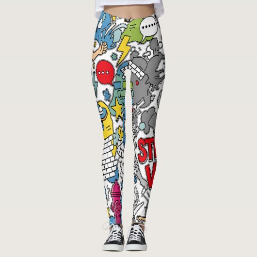 Leggings Ambiance de rue (Devant)