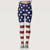 Leggings America Drapeau américain Motif américain (Devant)