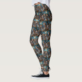 Leggings Américain Anglais Foxhound Halloween Éffrayant (Gauche)