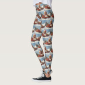 Leggings American English Foxhound dans Sledge Christmas (Gauche)