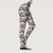 Leggings American English Foxhound dans Sledge Christmas (Droite)